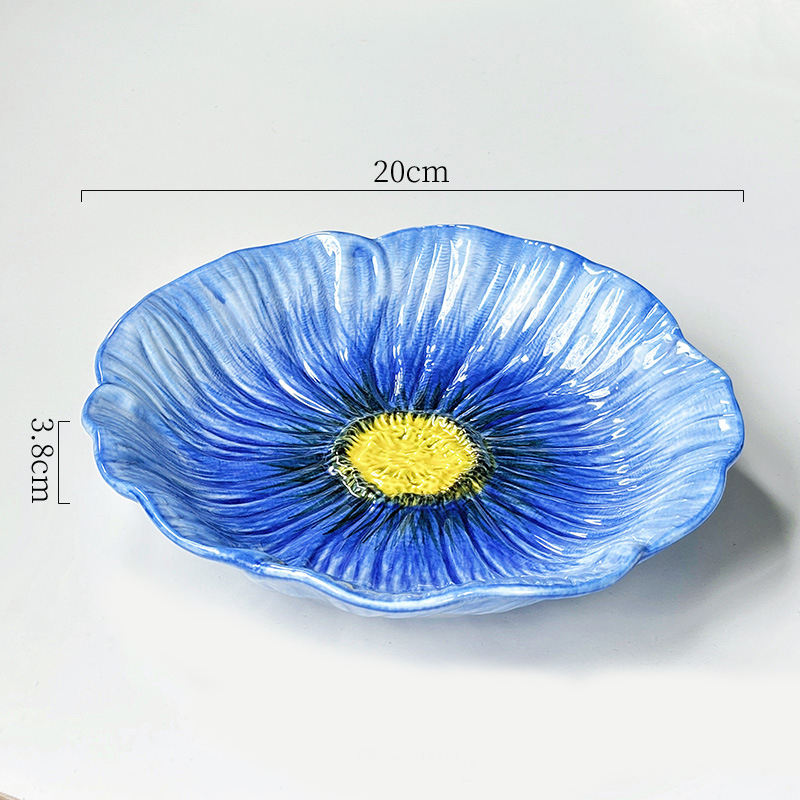 8 inch blue deep plate