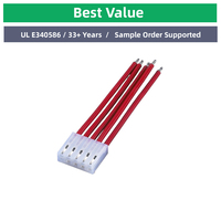 Cable de Señal con Terminales Tipo Pala, Codificación Multicolor, Baja Resistencia, LSZH (Bajo Humo), 0.3m, para Cámara de Coche, Multiconductor
