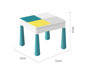 Mesa de actividades múltiples para niños pequeños, mesa de agua, mesa de arena y bloques de construcción, mesa con 4 cajas de almacenamiento, CA - Product Image 3