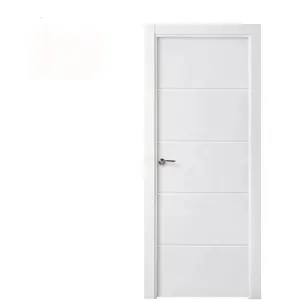 Intérieur blanc PVC enveloppé MDF noyau creux Porte en bois