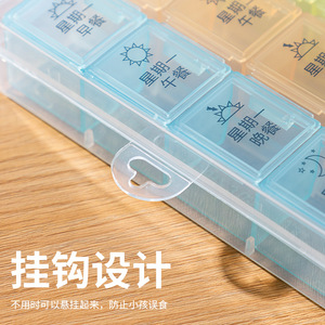 Portable Plastic <b>Pill</b> <b>Dispenser</b> Weekly Medicine Storage <b>Box</b> for Cross-Border Use Conveniently Distributes <b>Pills</b> - Product Image 6