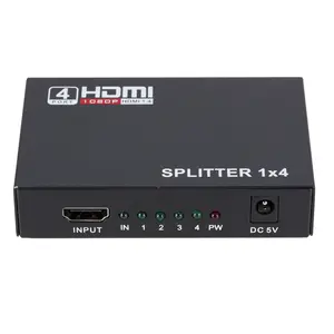 HD Splitter 1 In 4 Out Full HD 4-Port Hub tekrarlayıcı amplifikatör v1.4 3d 4K 1080p hd 1.4 splitter HDTV DVD için PS3 Xbox ab