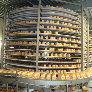 Cinta transportadora espiral de tornillo de pan para panadería