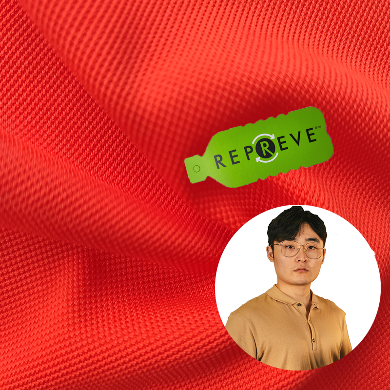 100%Recycled Polyester Anti Bacterial Pique Polo Fabric