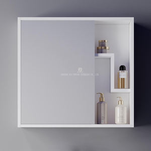 Venta al por mayor de fábrica Tocador de baño de madera contrachapada Tocador de almacenamiento de baño resistente al agua con espejo y lavabo - Product Image 3