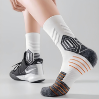Chaussettes de sport pour hommes avec logo personnalisable, chaussettes de sport épaisses à fond en tissu éponge, chaussettes de basket-ball personnalisées pour hommes, chaussettes anti-odeurs pour hommes