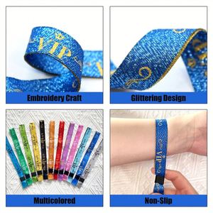 Pulseras de Tela de Poliéster con Logotipo Personalizado, Desechables, para Entradas a Eventos, Conciertos, Festivales y Fiestas - Product Image 3