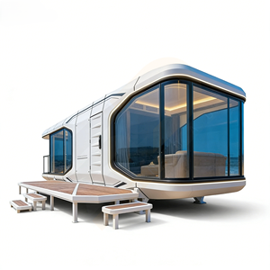 Raumkapsel-Haus Luxuriöse Modulare Vorgefertigte Sandwich-Panel-<span class=keywords><strong>Villa</strong></span> Wohnanlage Wasserbeständig Solar Leichtgewichtig Umweltfreundlich - Product Image 2