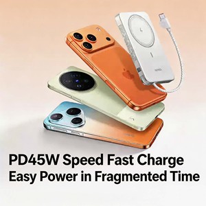 UGREEN PB579 พาวเวอร์แบงค์ 10000mAh 45W ชาร์จเร็ว ดีไซน์บางเฉียบ แม่เหล็กยึดติด ชาร์จโทรศัพท์แบบพกพา พอร์ต Type C พร้อมสายชาร์จในตัว ได้รับการรับรองมาตรฐาน 3C - Product Image 2