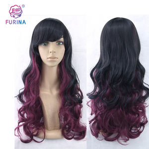 Usine prix de gros coloré Cosplay <span class=keywords><strong>Anime</strong></span> perruque longue ondulée synthétique Cosplay perruques Super mode et Cool <span class=keywords><strong>coiffure</strong></span> pour Cosplay - Product Image 5