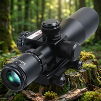 Lunettes de visée tactiques 2,5-10x40E/R avec viseur laser rouge, lunettes de visée télescopiques, lunettes de visée de chasse