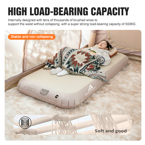 <span class=keywords><strong>Matelas</strong></span> <span class=keywords><strong>Gonflable</strong></span> Portable Pliable pour Camping, Lit de Camp Simple Pliant, <span class=keywords><strong>Matelas</strong></span> Pneumatique Drop Stitch avec Pompe - Product Image 2