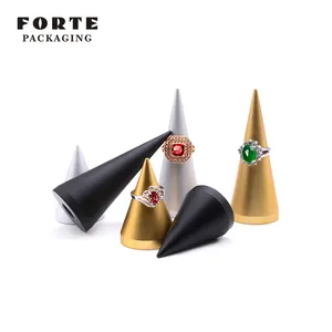 FORTE 1 piece obtainable total metal circular cone ring stander glossy high standard quality ring stand for jewelry