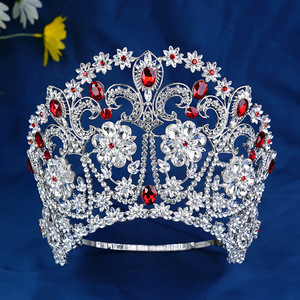 Couronne de Reine de la Beauté Mondiale, Tiara de Mariée en Alliage et Strass, Couronne Exquise Réglable pour Scène, Défilé et Fête - Product Image 5