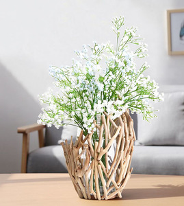 <span class=keywords><strong>Vase</strong></span> de décoration en <span class=keywords><strong>bois</strong></span> dérive naturel, fait à la main, dispositif en verre hydroponique pour décoration de maison - Product Image 5