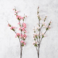 Petites fleurs artificielles de bégonia en soie, fausses plantes vertes, pour décoration d'entrée de salon, de mariage ou de maison, signifiant bon augure