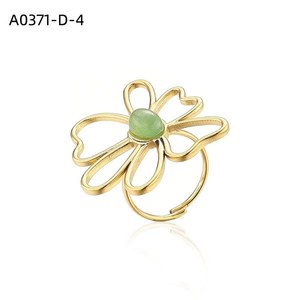 Amy Amy Flower <b>Ring</b> Gold Plated Rose <b>Quartz</b> Cocktail <b>Ring</b> Women's Jewelry Gift Daily Wear Glam Style A0371 - Product Image 4