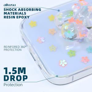 Fundas para Teléfono con Diseño de Oso, Agarre para Dedos, Resina TPU, Fundas Protectoras Transparentes para iPhone 15 - Product Image 3