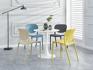 2023 nuovi arrivi langfang private label mobili per la sala da pranzo personalizzati sedia in plastica completamente impilabile