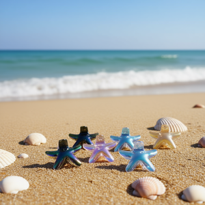 Fermacapelli a Forma di Stella Marina Elettroplaccata 9Cm, Accessorio per Capelli da Donna - Product Image 3