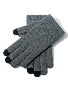 SHANSHI SENSES Men and Womens Wrist-Length Cotton/Spandex Winter Knitted <strong>Touchscreen</strong> Compatible Outdoor Use Hand Warm <strong>Gloves</strong> - Product Image 3