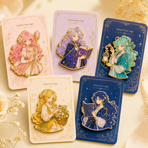 Pins de Esmalte Duro Personalizados de Chica Mágica, Rosa, Lavanda, Verde Azulado, Mapa Estelar, Linterna, Cesta de Flores, Insignias de Solapa de Anime - Product Image 1