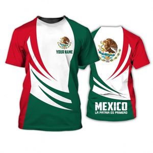 New Mexican Shirts for Men Customized Rooster Mexico T Shirt for Men Eagle Flag Unisex Tshirts Gym <strong>Soccer</strong> Graphic <strong>Tees</strong> Wholesale - Product Image 2