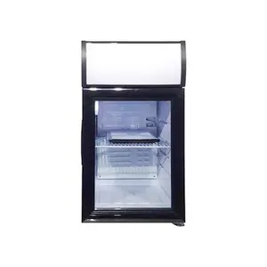 ตู้เย็นขนาดเล็ก Vanace SC25L ราคาดีที่สุดเคาน์เตอร์ประตูกระจกมินิบาร์เครื่องดื่มตู้เย็นขนาดเล็กพร้อมกล่องไฟ