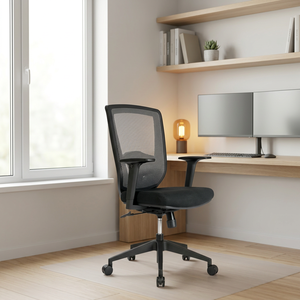 Ergonomic Mesh Office <b>Chair</b> with Adjustable Armrests and Swivel Base for Commercial Use - Product Image 3