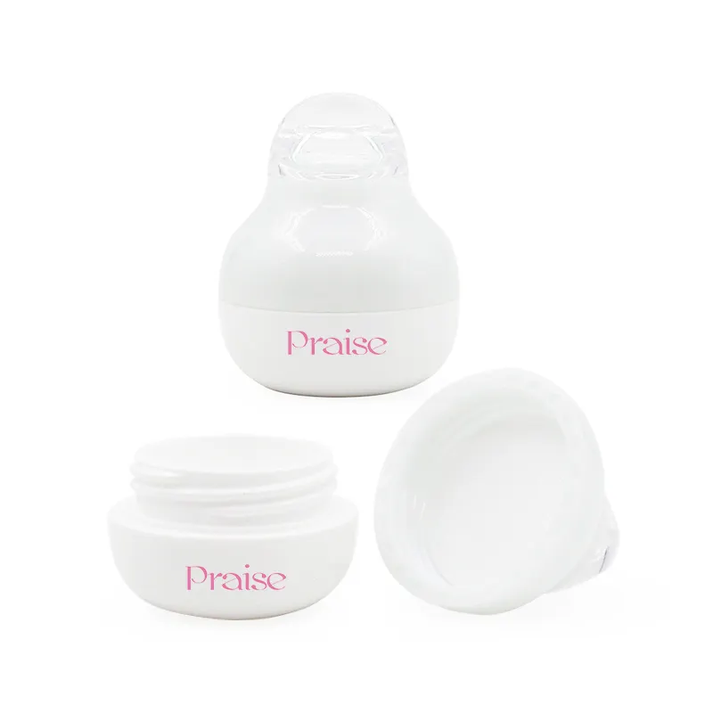 8ml plastic cream jar Custom travel container White Cosmetic Cream sample bottle