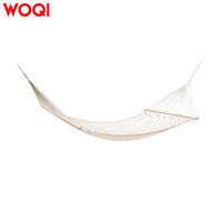 Hamac en corde de coton WOQI avec écarteur en bois, hamac traditionnel tissé à la main pour enfants, pour extérieur, intérieur, patio, jardin