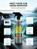 Spray désodorisant pour l'intérieur de la voiture de 500 ml, éliminateur d'odeurs antibactérien pour l'habitacle de la voiture, la maison et les zones pour animaux domestiques