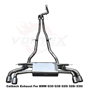 ระบบท่อไอเสียแคทแบ็กสแตนเลส Vortex Sport Sound Tuning สำหรับ BMW G30 G38 525i 528i 530i ปี 2018-2025 พร้อมวาล์วควบคุมเสียง - Product Image 1