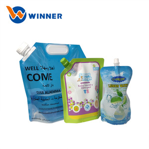 Pochette de bec d'emballage en plastique de savon liquide étanche réutilisable de qualité alimentaire avec buse - Product Image 1