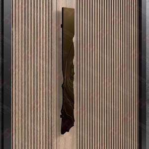 Manija de puerta abierta de vidrio doble para centro comercial de hotel moderno de lujo ligero Acabado Impermeable Grado 1 Clasificación de fuego Aleación de aluminio - Product Image 3