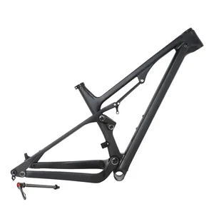 New Twitter Bike Frame 29er Cuadro de Carbono Carbon Frames MTB no Decals Full Suspension mountain bike Frame With DNM Rear Shox