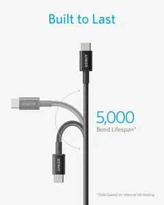 Câble de charge USB C vers USB C <span class=keywords><strong>Anker</strong></span> 333, pack double, câble USB Type C 100 W, charge rapide, compatible avec MacBook Pro - Product Image 5
