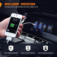 Chargeur rapide 12V/24V pour voiture, bateau, double prise USB, chargeur USB 4.2A, style interrupteur à bascule