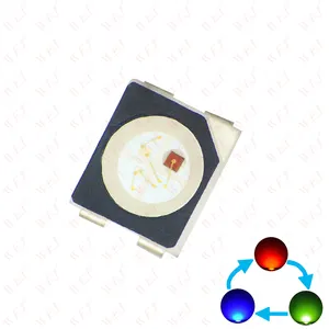 عينات مجانية للوجه الأسود RGB ، RGB SMD LED PLCC4 من نوع RGB