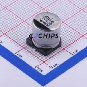 ตัวเก็บประจุอิเล็กโทรไลต์อะลูมิเนียมแบบ SMD รุ่น EEEFC1A471AP, ขนาด D10xL10.2 มม. ความจุ 470uF 20% แรงดัน 10V กระแส 502.5mA-120Hz - Product Image 1