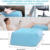 Coussin triangulaire gonflable en plastique pliable pour hôtel, confortable pour le corps, idéal pour la relaxation, chaise longue, lit, soutien lombaire