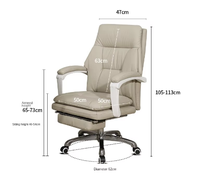 Chaise de bureau ergonomique à dossier haut avec appui-tête pour cadre dirigeant