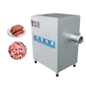 Picadora de carne de vacuno congelada de acero inoxidable 304 industrial, picadora de carne fresca, picadora de carne congelada con trituradora