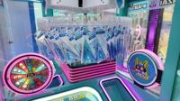 Jeu d'arcade Plinko 4 joueurs Penny Party - Machine hybride de rédemption de billets et de distribution de prix avec fonction de loterie LED