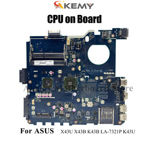 LA-7321P máy tính xách tay bo mạch chủ cho Asus K43U X43U X43B K43B K43U máy tính xách tay Mainboard với <span class=keywords><strong>CPU</strong></span> 100% kiểm tra OK nhanh chóng vận chuyển STK - Product Image 2