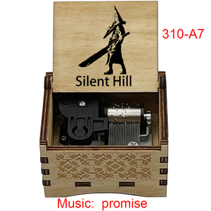 Boîte à musique en bois <span class=keywords><strong>Silent</strong></span> <span class=keywords><strong>Hill</strong></span>, mélodie Promise, imprimée en couleur, à remonter, pour les fans, les amis, la famille, cadeau d'anniversaire - Product Image 5