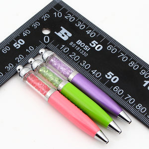Stylo bille en métal avec logo personnalisé, cristal coloré, nouvelle tendance, largeur d'écriture 1,0 mm - Product Image 6