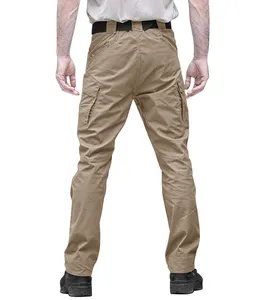 Calças táticas masculinas por atacado, calças leves de segurança com vários bolsos, calças de combate OEM para segurança de carga, fabricante Ripstop