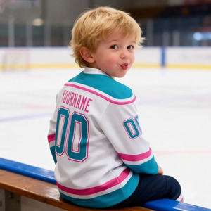 Uniforme <span class=keywords><strong>de</strong></span> Hockey Personalizable, Ropa Deportiva con Estampado Digital, Cuello en V, Ropa <span class=keywords><strong>de</strong></span> Hockey <span class=keywords><strong>para</strong></span> Bebés, Jersey <span class=keywords><strong>de</strong></span> Hockey Personalizado <span class=keywords><strong>para</strong></span> Bebés - Product Image 2