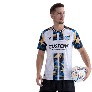 Jersey Sepak Bola Sublimasi Custom 100% Polyester, Kaos Sepak Bola Cetak, Seragam Tim, Bernapas, Cepat Kering, Pria Wanita Remaja OEM - Product Image 1